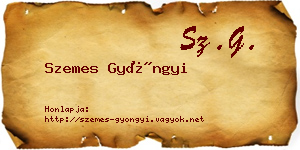 Szemes Gyöngyi névjegykártya